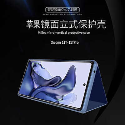   Калъф тефтер огледален CLEAR VIEW за Samsung Galaxy A13 4G A135F / Samsung Galaxy A13 A137F син 